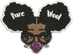 Digitizing for Embroidery of Pure Wool Girl Logo Embroidery by 360 Digitizing Company