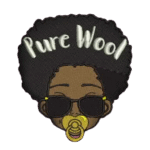 Pure Wool Boy Digitizing for Embroidery of Pure Wool Girl Logo Embroidery by 360 Digitizing Company