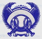 Buy Baseball Monogram logo Design Digitized for Machine Embroidery Online