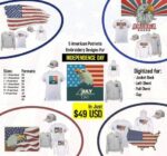 5 American Patriotic Complex Machine Embroidery Designs Pack in Just $49