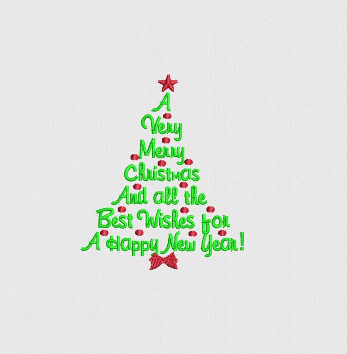 Buy Christmas Tree Design Digitized for Machine Embroidery 2019