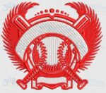Buy Baseball Monogram logo Design Digitized for Machine Embroidery Online