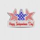 Happy Independence Day - USA 243rd Independence Day Badge Digitized for Embroidery