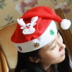 Christmas Decorations Non-woven Cartoon Applique Luminous Hat Apparel & Accessories