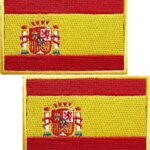 Spain Flag Embroidered Patch | Iron On or Sew On | Digitized File