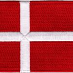 Denmark Flag Embroidered Patch | Iron On or Sew On | Digitized File