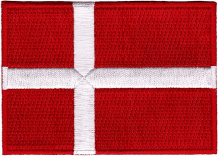 Denmark Flag Embroidered Patch | Iron On or Sew On | Digitized File