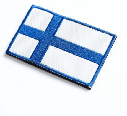 Finland Flag Embroidered Patch | Iron On or Sew On | Digitized File