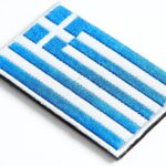 Greece Flag Embroidered Patch | Iron On or Sew On | Digitized File