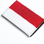Indonesia Flag Embroidered Patch | Iron On or Sew On | Digitized File