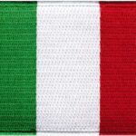Italy Flag Embroidered Patch | Iron On or Sew On | Digitized File