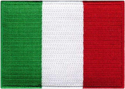 Italy Flag Embroidered Patch | Iron On or Sew On | Digitized File