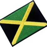 Jamaica Flag Embroidered Patch | Iron On or Sew On | Digitized File