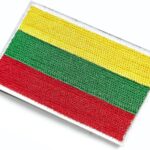 Lithuania Flag Embroidered Patch | Iron On or Sew On | Digitized File
