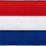 Netherlands Flag Embroidered Patch | Iron On or Sew On | Digitized File