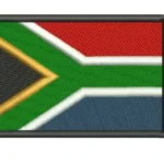 South Africa Flag Embroidered Patch | Iron On or Sew On | Digitized File
