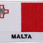 Malta Flag Embroidered Patch | Iron On or Sew On | Digitized File