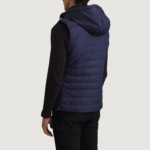 Carlo Blue Hooded Puffer Vest - Image 5