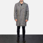 Claud Grey Wool Double Breasted Coat