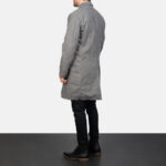 Claud Grey Wool Double Breasted Coat - Image 5