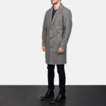 Petrillo Grey Wool Single Breasted Coat - Image 2