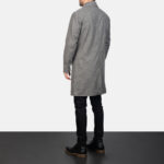 Petrillo Grey Wool Single Breasted Coat - Image 5