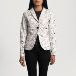 Donna Blake White Leather Blazer - Image 4