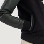 Savant Green & Black Hybrid Varsity Jacket - Image 6