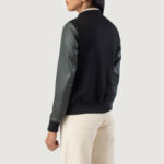 Savant Green & Black Hybrid Varsity Jacket - Image 5