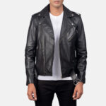 Speed Demon Black Leather Biker Jacket