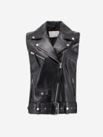 Abigail Sammy Black Leather Vest