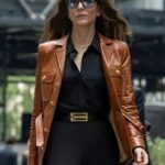 Black Bag 2025 Cate Blanchett Brown Leather Jacket