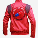 Red Akira Shotaro Kaneda Capsule Logo Pill Biker Bomber Faux Leather Jacket