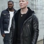 Tommy Egan Power Black Shearling Leather Jacket