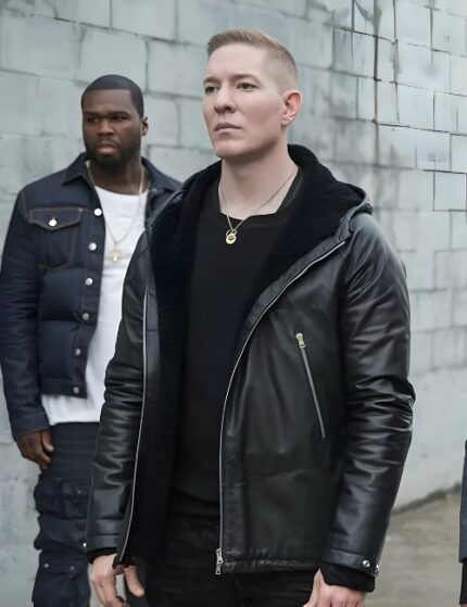 Tommy Egan Power Black Shearling Leather Jacket