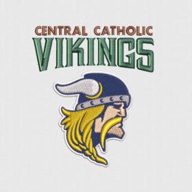 Central Catholic VIKINGS logo Digitized for Embroidery by 360 Digitizing Solutions