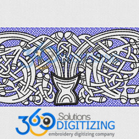 Mjolnir-Drawing-Celtic-Knot-Design-Digitized-for-Machine-Embroidery-By-360-Digitizing-Solutions