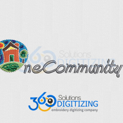 OneCommunity-Left-Chest-Logo-Digitized-for-Machine-Embroidery-By-360-Digitizing-Solutions