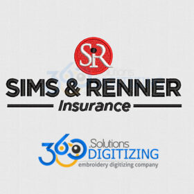 Sims-&-Renner-Insurance-Left-Chest-Logo-Digitized-for-Machine-Embroidery-By-360-Digitizing-Solutions