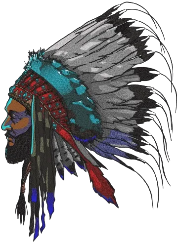 Chief logo digitized for embroidery