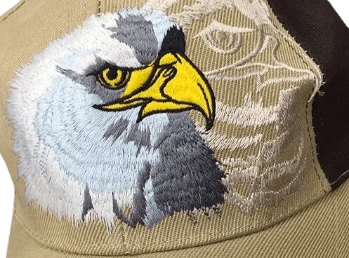 3D puff eagle cap logo