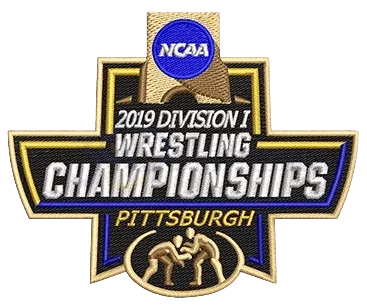 NCAA wrestling championship left chest logo digitized