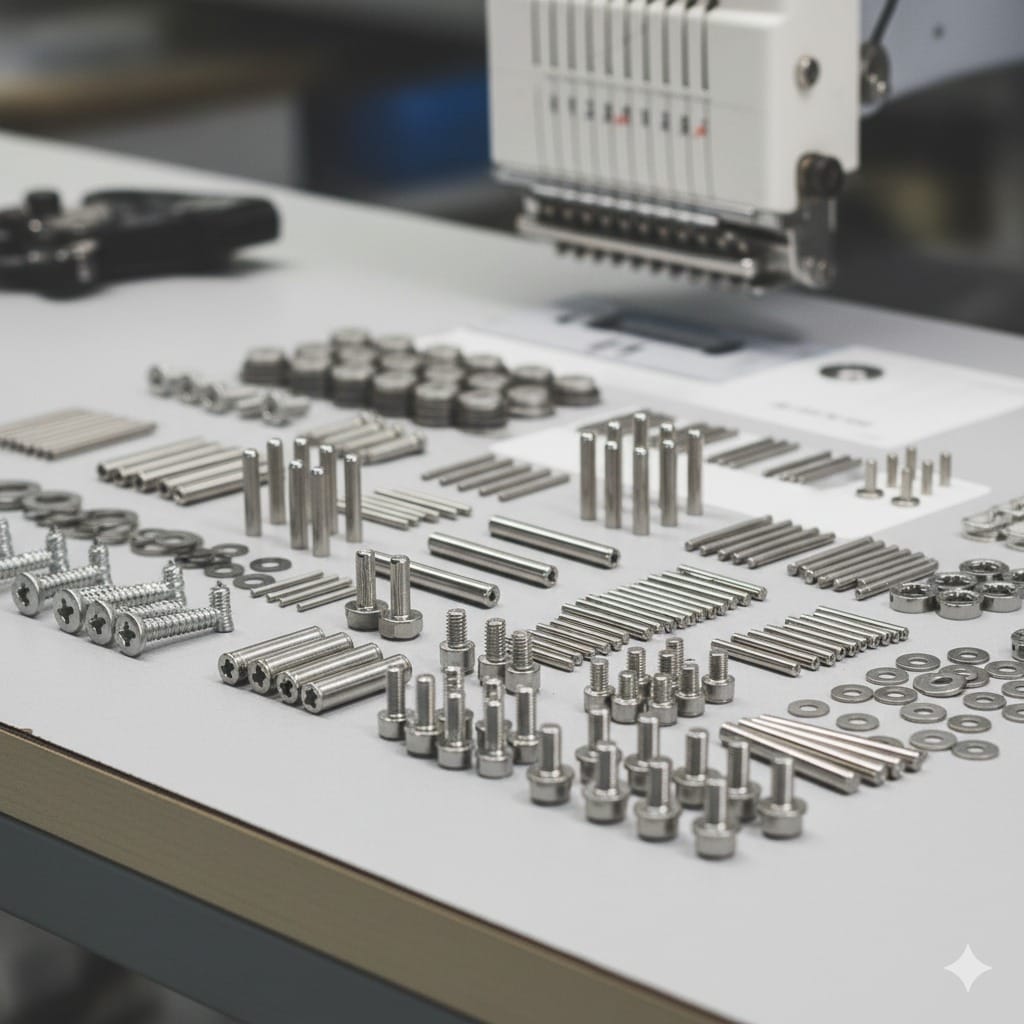 Screws, Pins, Dowels, and Washers for Embroidery Machines – Complete Guide by 360 Digitizing Solutions