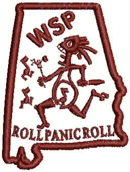 Final digitized proof for polyester cap-front digitizing project