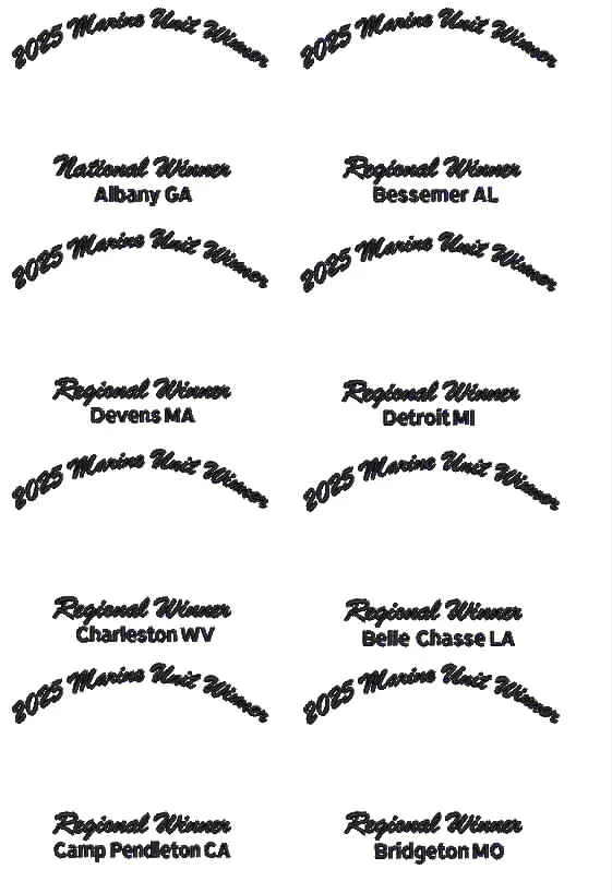 Final digitized proof for polyester left-chest digitizing project